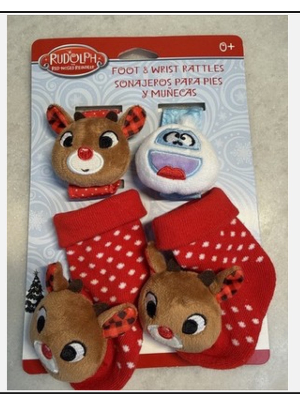 Rudolph Foot & Wrist Rattles Set for Baby